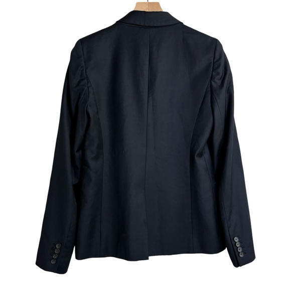 J Crew Super 120’s Navy 100% Wool Two Button Front Blazer Size 6T - Picture 9 of 9